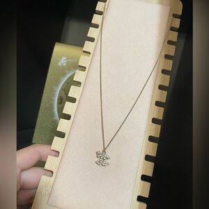 Chanel Rhinestone and peal 10P Necklace